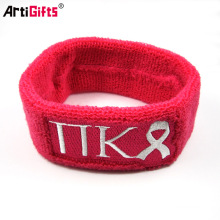 cheap custom sweatbands with embroidered logo